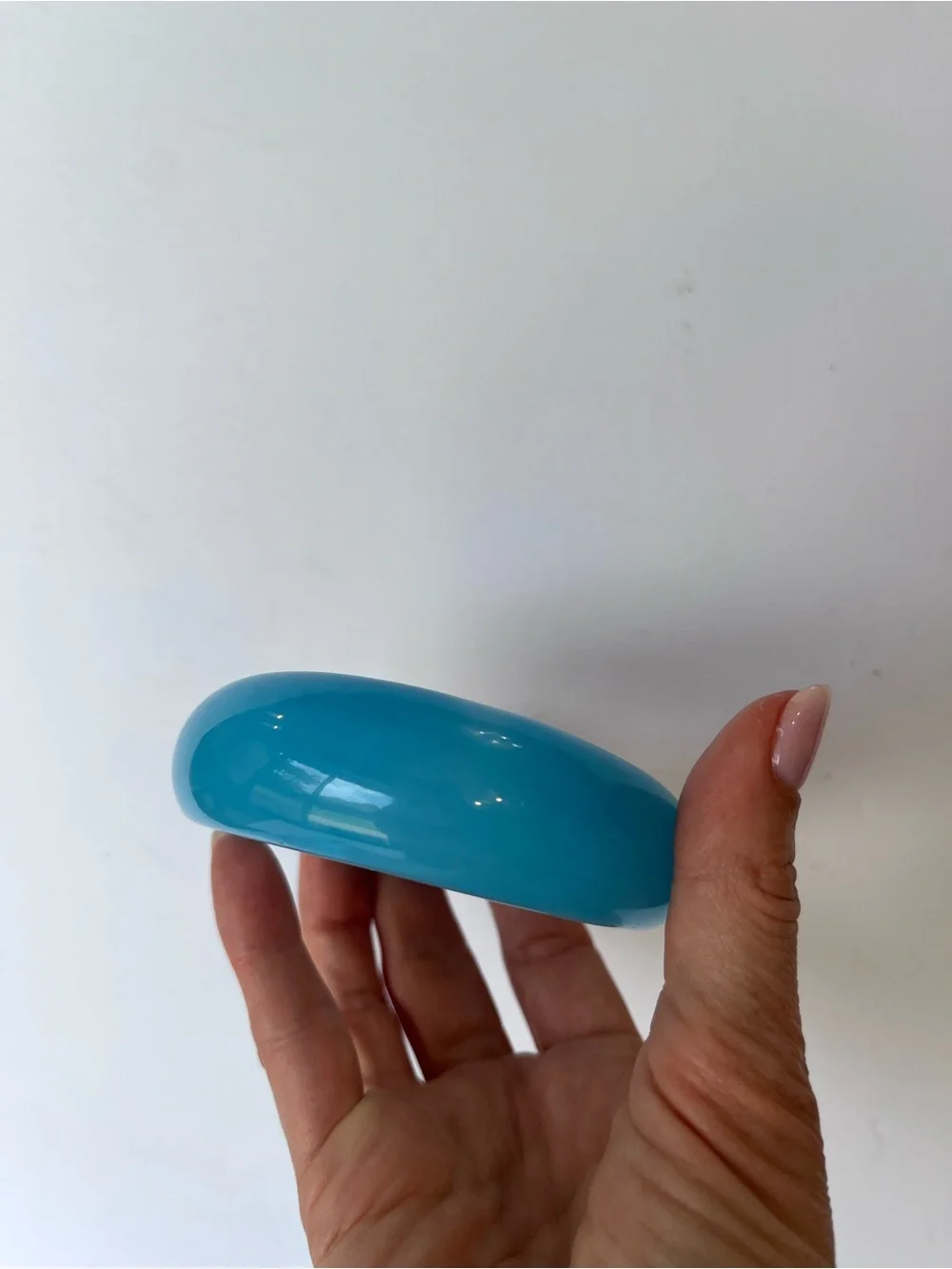 Vintage Bangles Set of 2 Blue Clear Retro